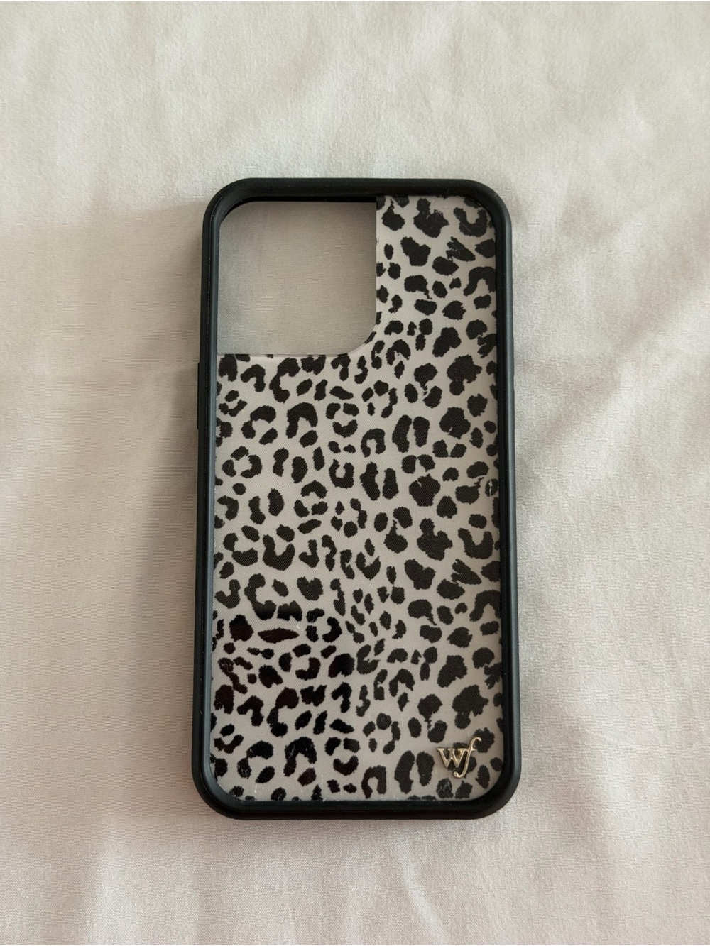 iPhone 14 Pro Max Wildflower Leopard Black & White Phone Case